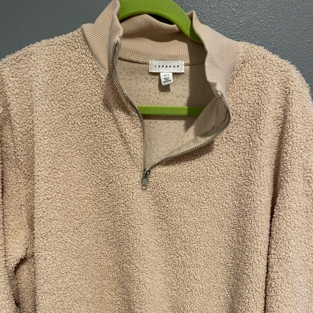 Topshop half zip sweatshirt